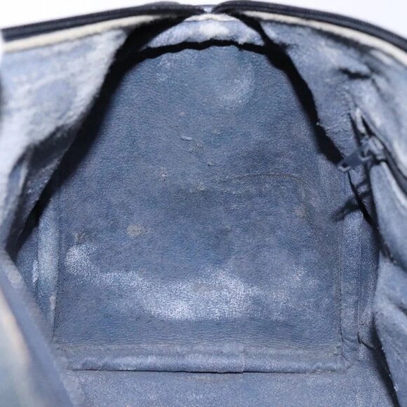 GUCCI GG Supreme Sherry Line Boston Bag PVC Navy Red gold Auth 138290 - Picture 12 of 16